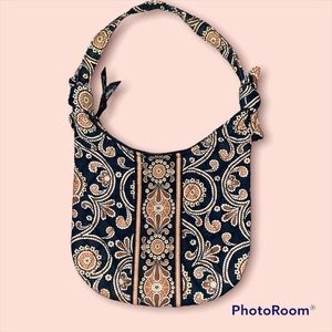 Vera Bradley Cafe Latte Retired Pattern Hobo Bag